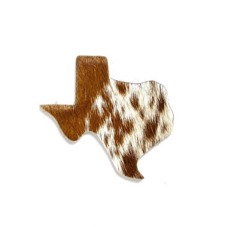 Set of 4 Genuine Cowhide Texas Coasters(177bc19)
