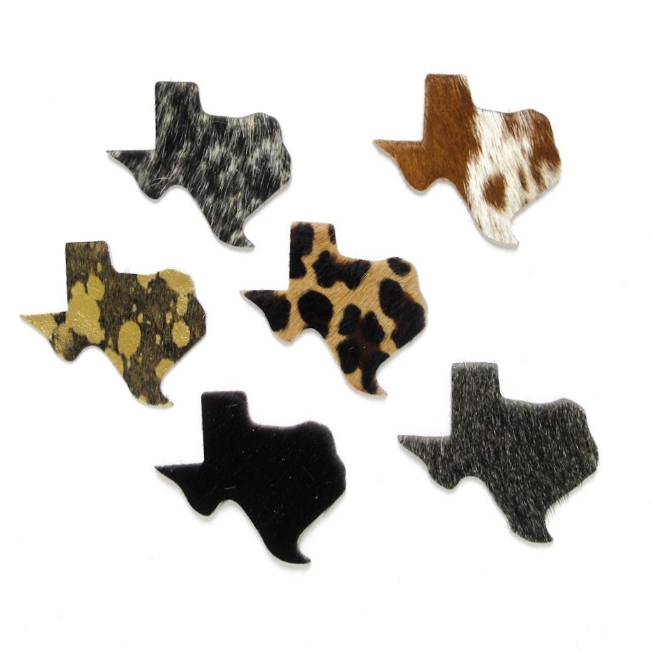 Cowhide Coasters - 6 Pack Multi Color | Texas Hides