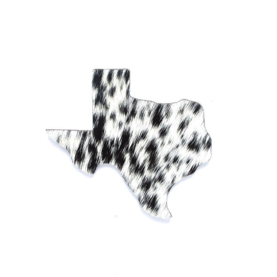 Texas Cowhide Coaster Set of 6 w/ Holder (177bc26)